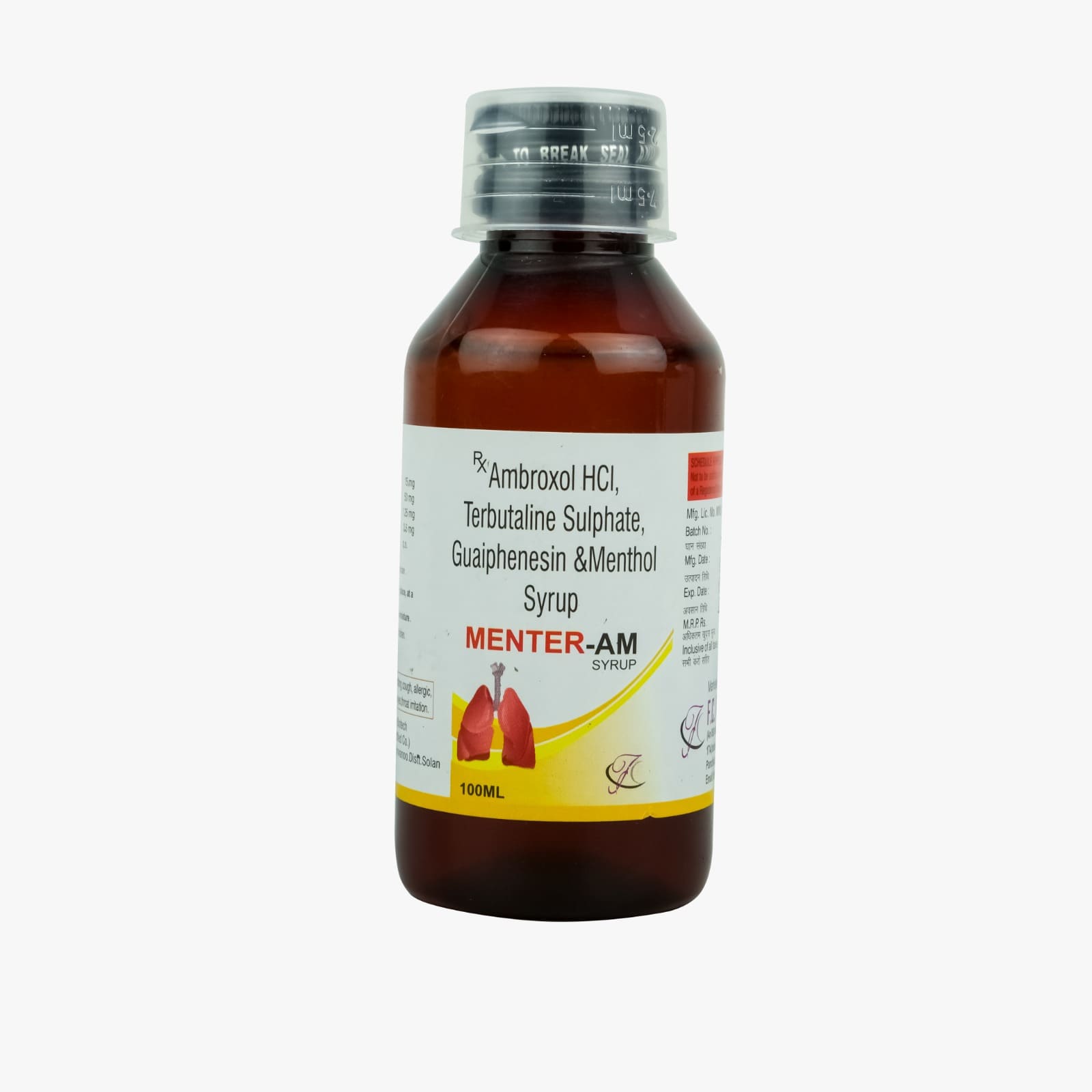 Ambroxol HCL Terbutaline Sulphate Guaiphenesin & Menthol Syrup