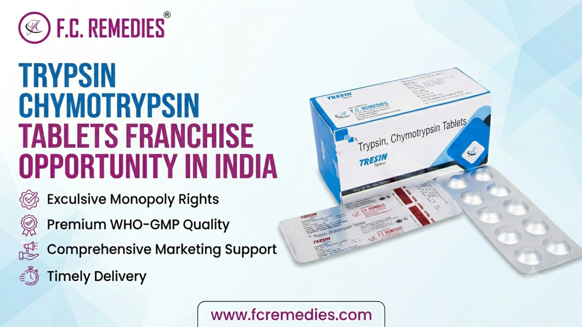 Best Trypsin Chymotrypsin Tablets Franchise Opportunity in India
