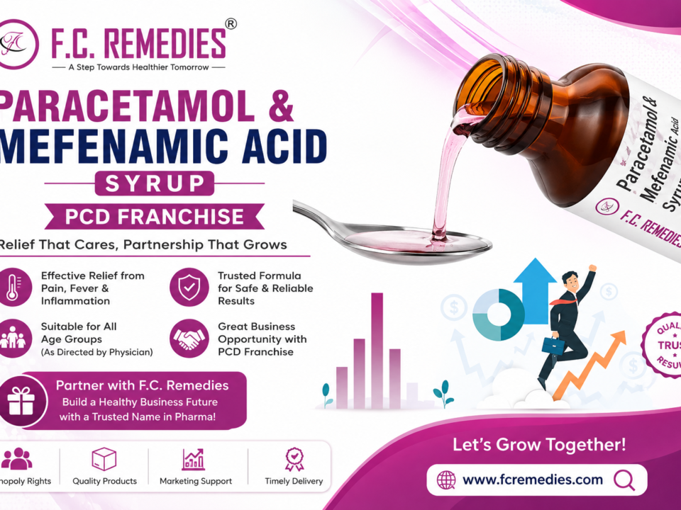 Paracetamol and Mefenamic Acid Syrup Brand for PCD Franchise