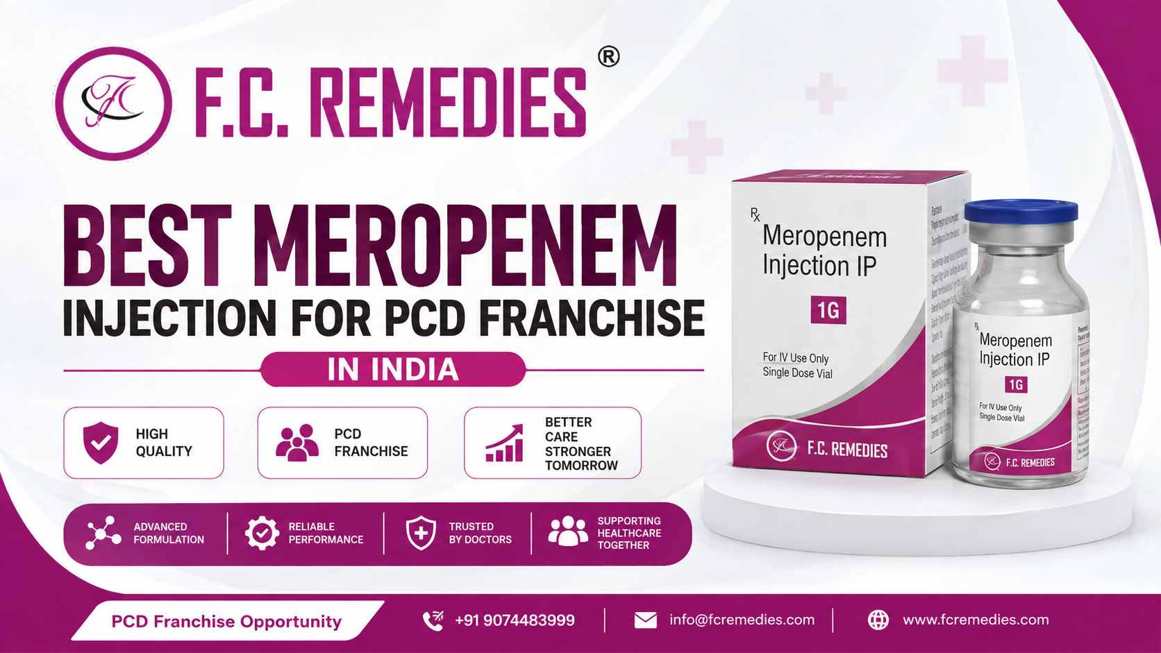 Best Meropenem Injection for PCD Franchise in India
